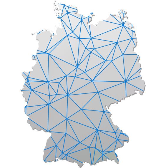 Abstract map of Germany